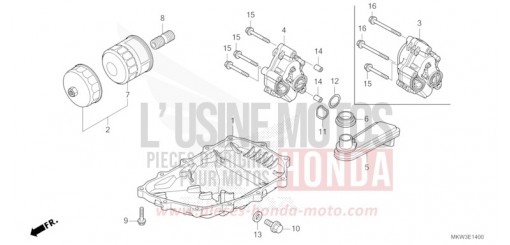 CARTER D'HUILE/POMPE A HUILE NC750XDP de 2023